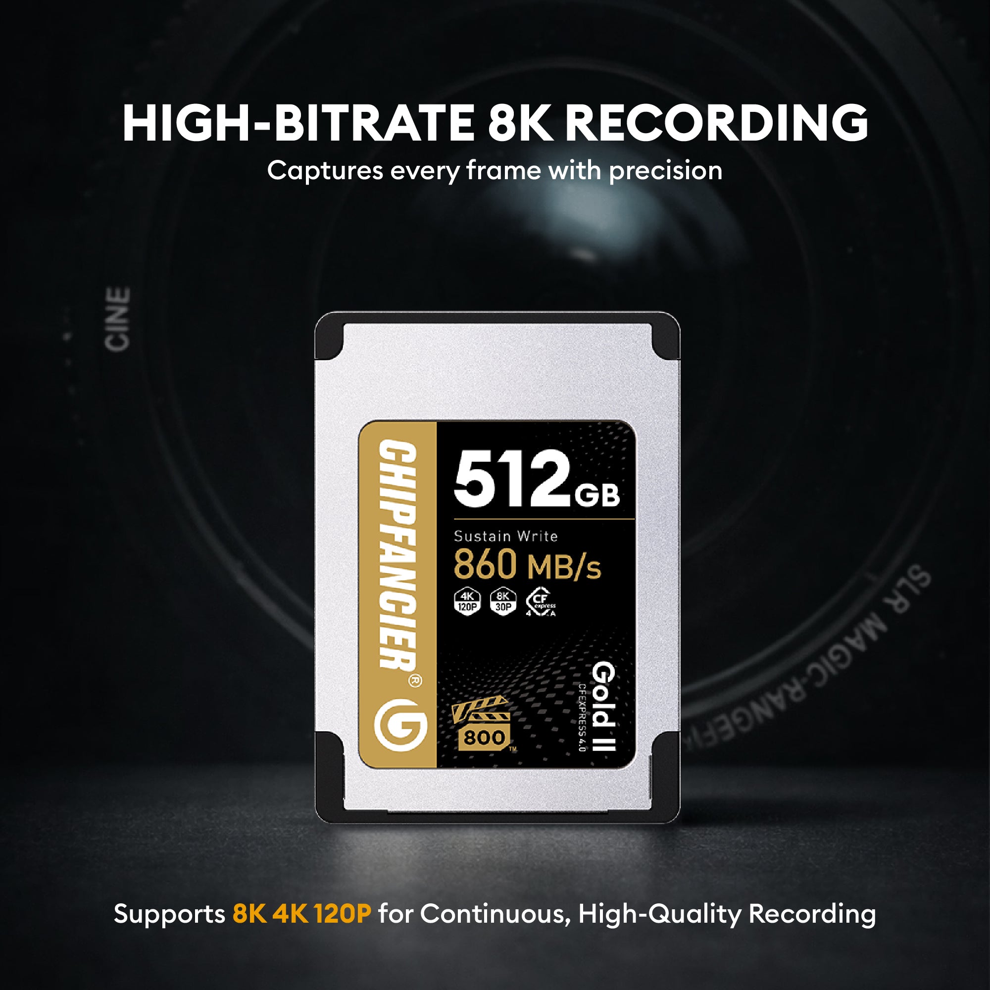 CHIPFANCIER CFexpress Type A 4.0 Gold Gen II Memory Card VPG800 Certified