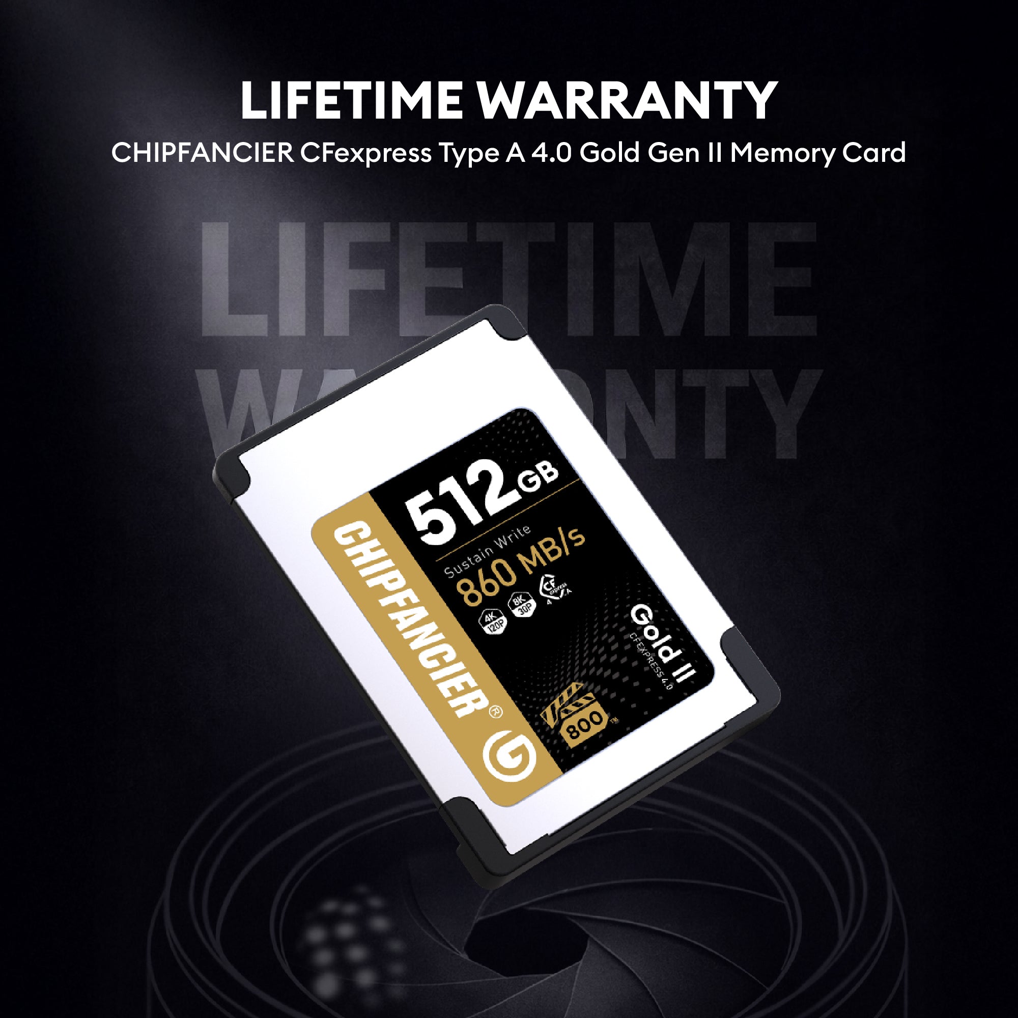 CHIPFANCIER CFexpress Type A 4.0 Gold Gen II Memory Card VPG800 Certified