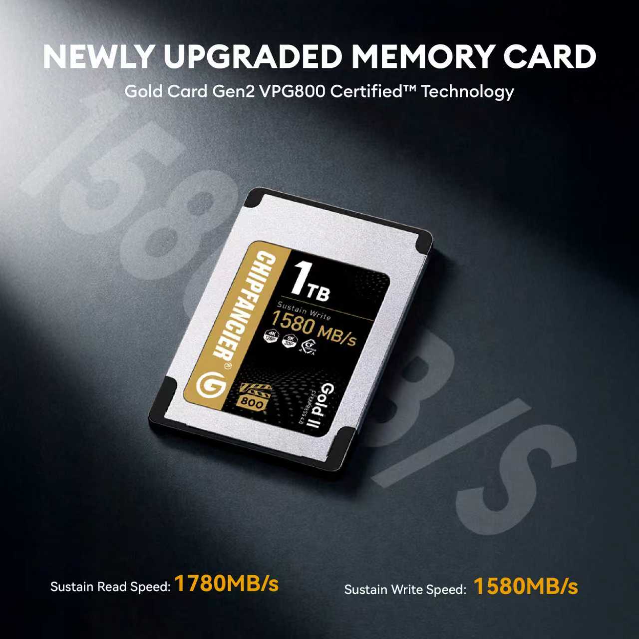 CHIPFANCIER CFexpress Type A 4.0 Gold Gen II Memory Card VPG800 Certified