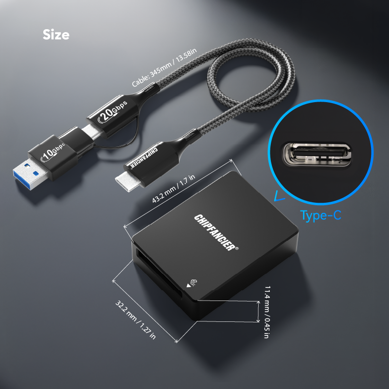 CFexpress Type A Card Reader with USB 3.2(Gen 2) 10Gbps