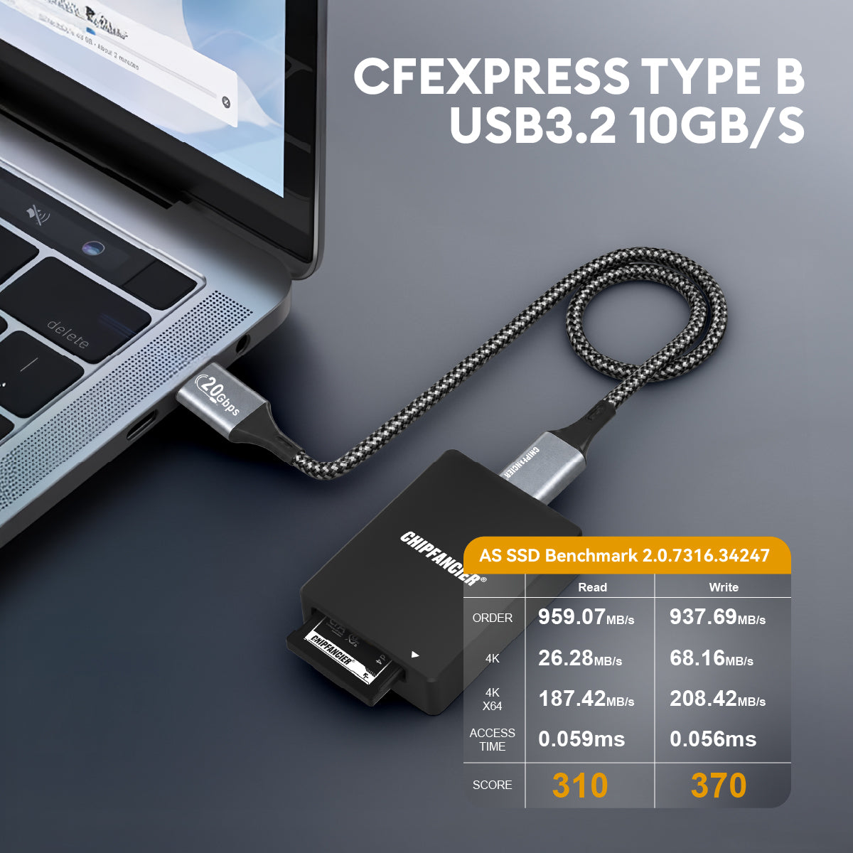 CFexpress Type B Card Reader with USB 3.2(Gen 2) 10Gbps