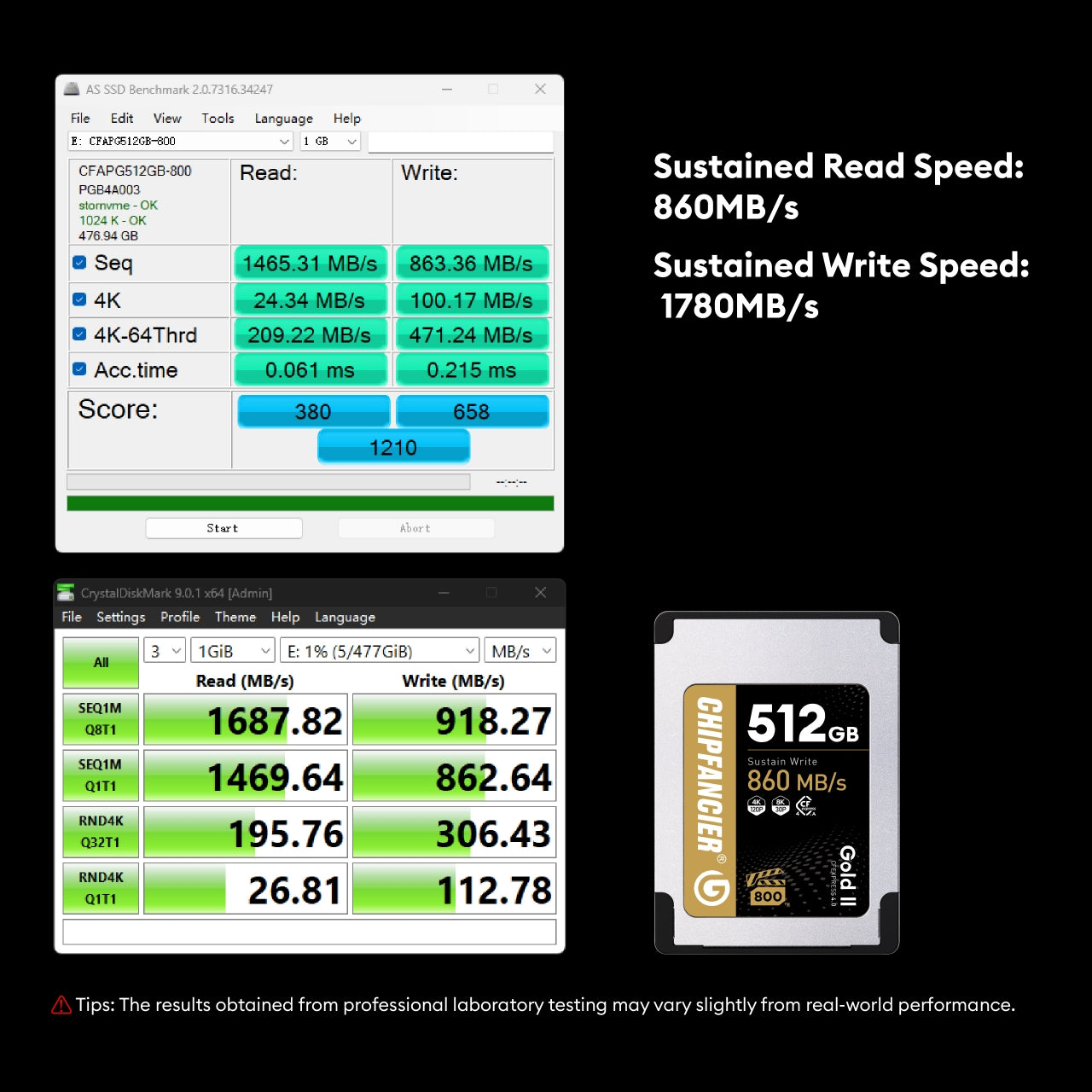 CHIPFANCIER CFexpress Type A 4.0 Gold Gen II Memory Card VPG800 Certified